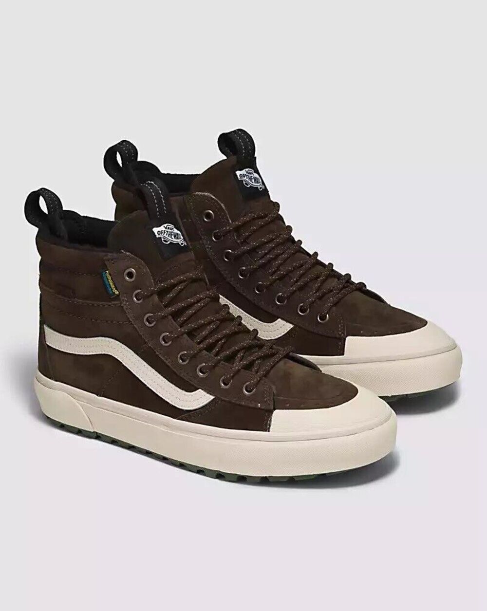 New VANS Sk8-Hi High Top Sneakers Brown Suede Cap Toe Lace Up Sz 10 Women's